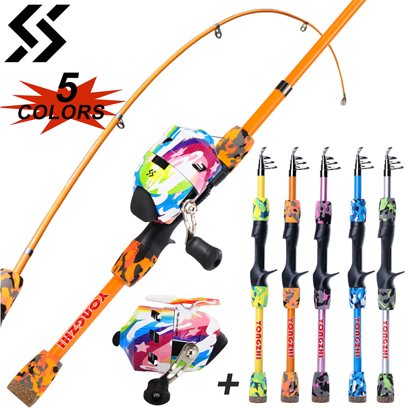 Fishing Equipment For Kids - Sougayilang Kinder-Angel-Kombination, 1,5 m, Power-Teleskop-Angelrute, 3,4:1,