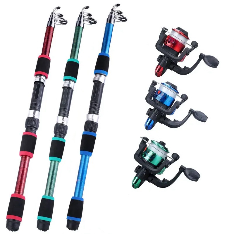 Fishing Equipment For Kids - Angelruten-Set, komplette Kits mit Teleskop-Angelrute und