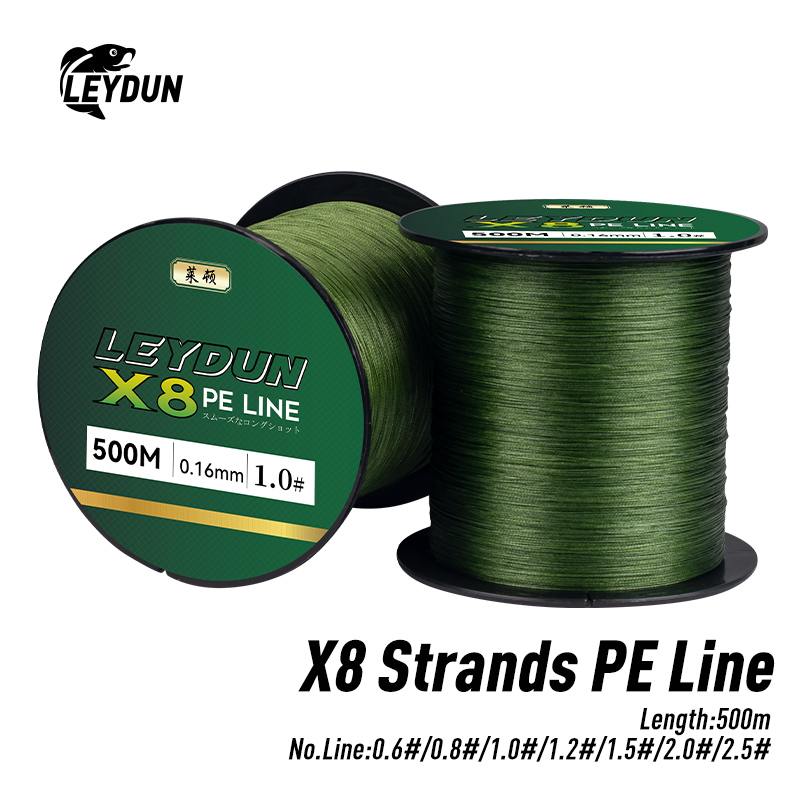 Fishing Equipment Bundle - LEYDUN 500m Micro Neue Angelschnur 8-fach