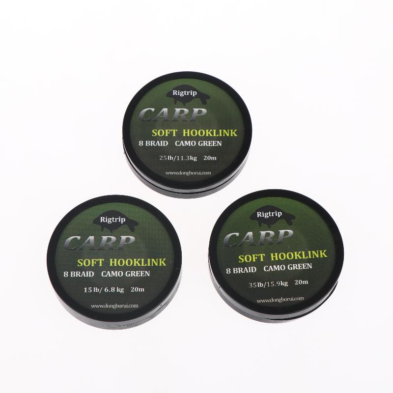 Fishing Equipment Bundle - 20 m Karpfen-Angelschnur, hochfester Hakenverbindungsstück, weich