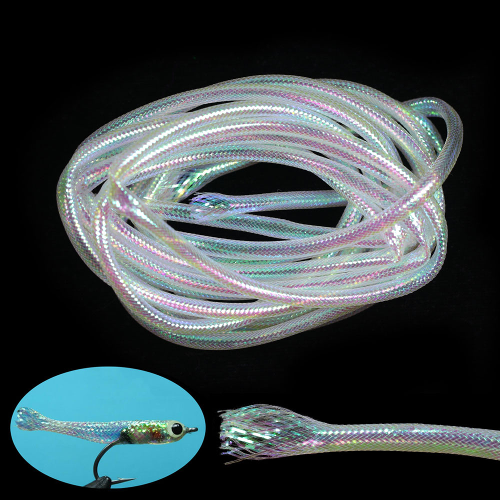 Fishing Equipment Bundle - 4/8 m geflochtene perlweiße Mylar-Röhre, funkelnde