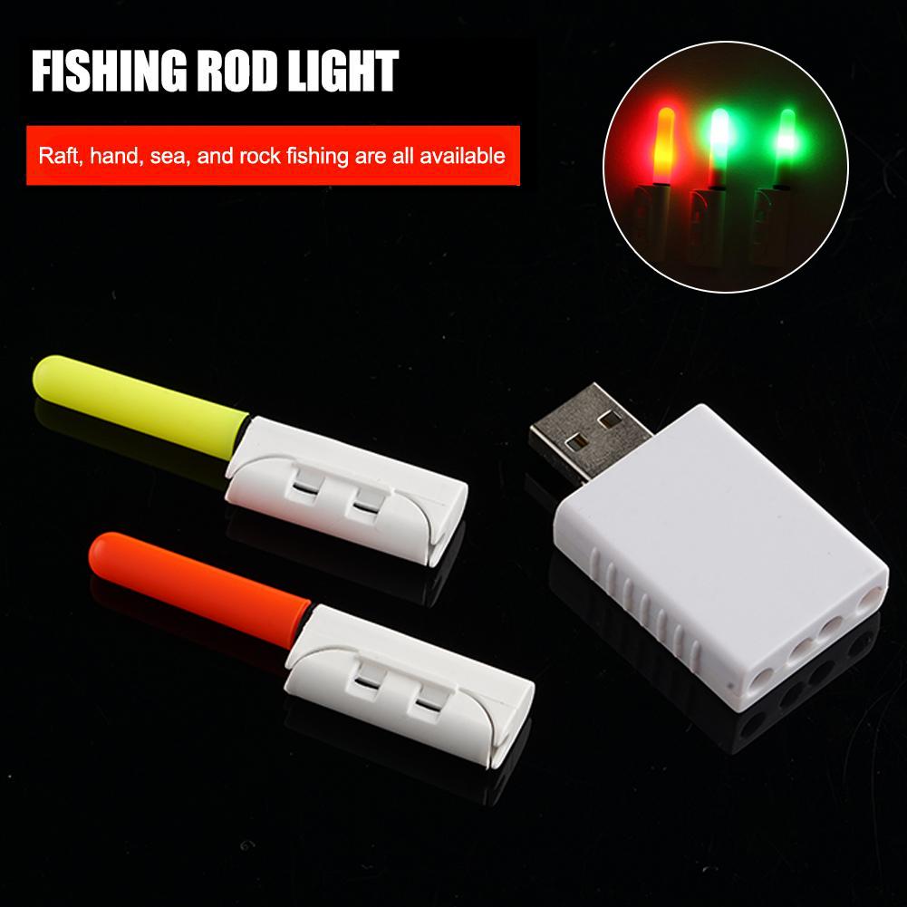 Night Float Fishing - Angelruten-Lichtstab, LED-Aufladbare Leuchtstäbe für Angelruten, Leuchtende