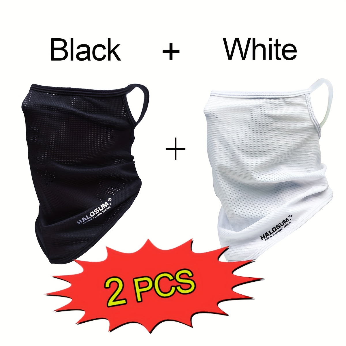 Fishing Equipment For Kids - 1/2 Stück Eisseide-Gesichtsmaske, atmungsaktives Fahrradvisier, feuchtigkeitsableitend,
