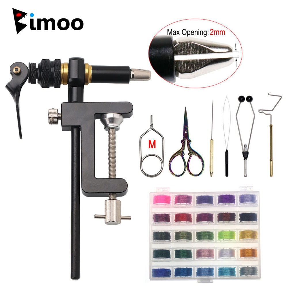 Fly Fishing Set - Bimoo 360 ° Rotation C-Clamp Fliegen