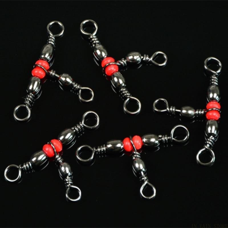 Fishing Equipment Line - M5TC 50 Stück Schnurfässer, Dreifachwirbel, Angelwirbel
