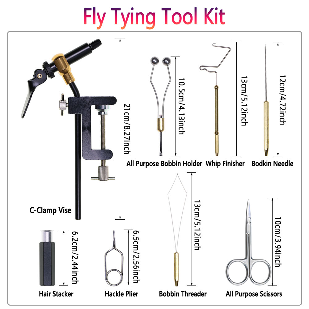 8-teiliges Set aus gehärtetem  – Fly Fishing Set Bewertung und Preis