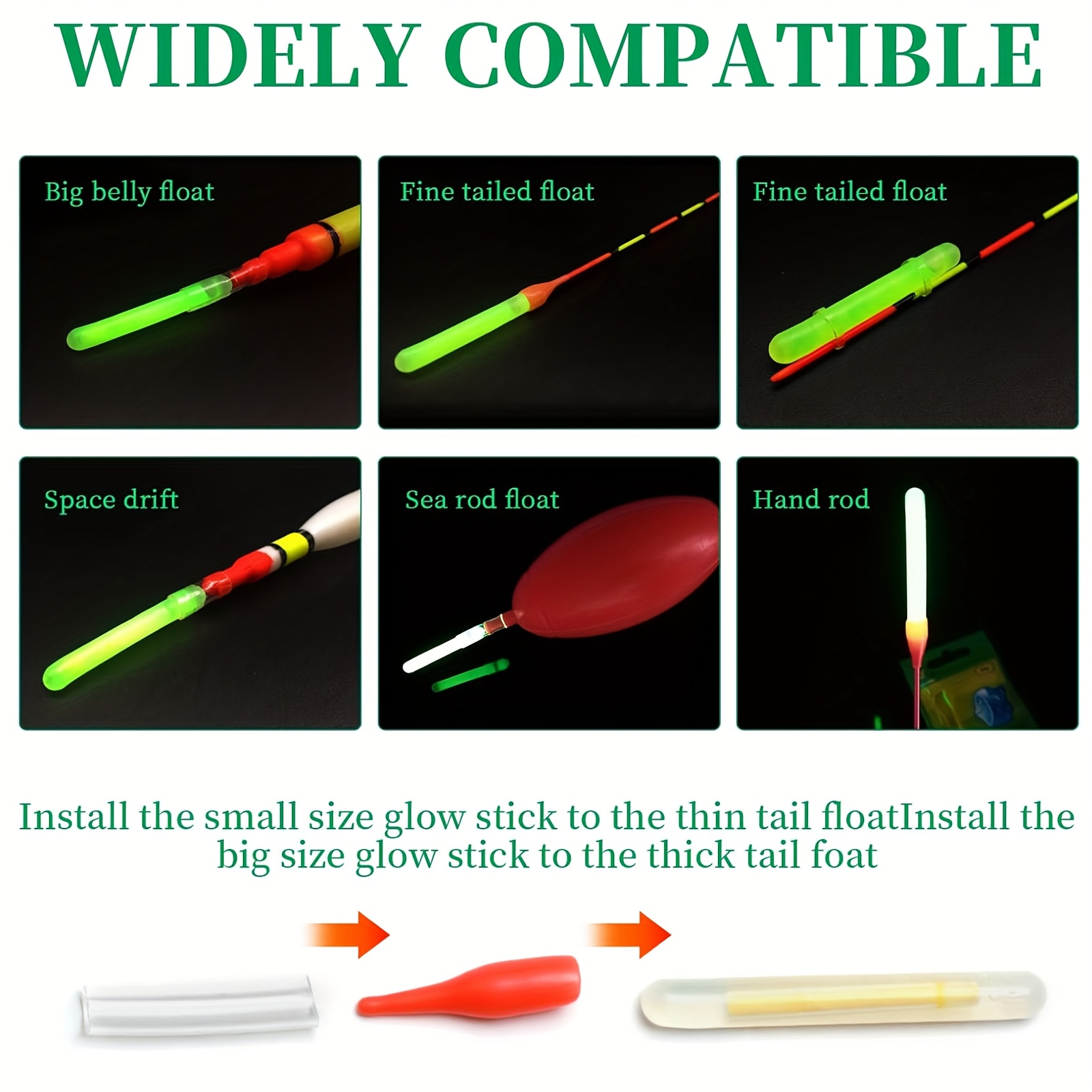 100PCS Angeln Glow Sticks Set, – Night Float Fishing Bewertung und Preis